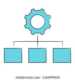 Blue Hand Drawn Business Diagram Template Stock Vector Royalty Free