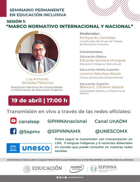 Sipinna On Twitter Envivo Seminario Permanente De Educaci N