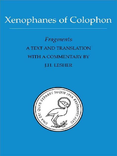 Xenophanes of Colophon, Fragments | PDF | Epistemology | Science