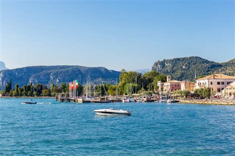 View of Bardolino Town, Lake Garda , Italy Editorial Photo - Image of ...