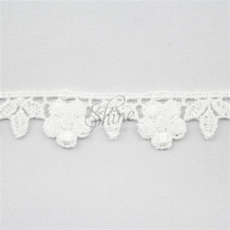 Guipure Lace Trimming 94074 White Shine Trimmings Fabrics