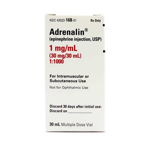 Adrenalin Chloride Epinephrine Mg Ml Mdv Ml Mcguff