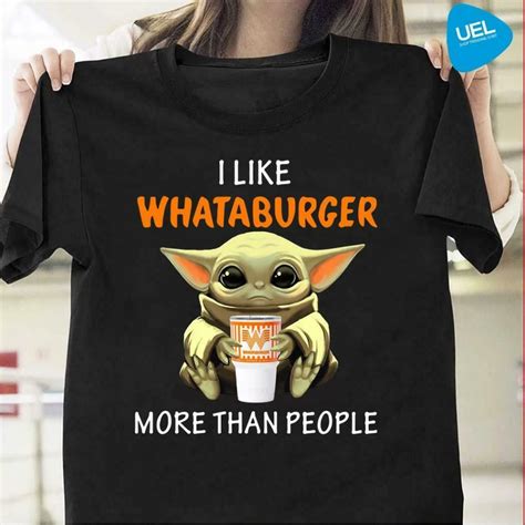 Official Baby Yoda I Like Whataburger More Than People T Shirt In 2020