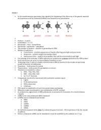 Exam Ii With Solutions For Genetics Gene Docsity