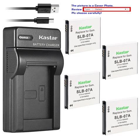 Kastar Battery Slim Charger For Samsung Slb 07a Slb 07b And Samsung Tl220 Camera Ebay