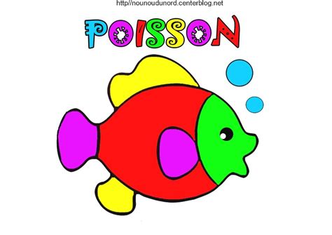 Poisson Coloriage Pour Gommettes Et En Couleur