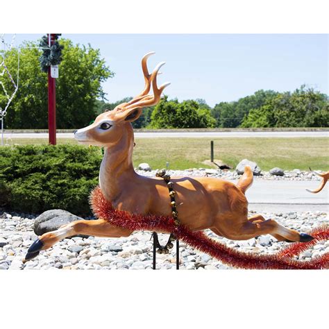 Life Size Reindeer Leaping