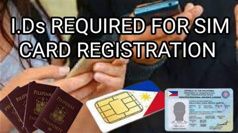 MGA I D PARA SA SIM CARD REGISTRATION YouTube