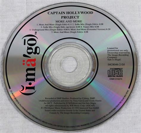 Captain Hollywood Project – More And More (1992, CD) - Discogs