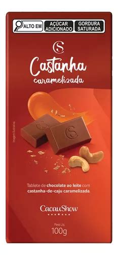 Tabletes Chocolate Castanha De Caj G Cada Cacau Show Frete Gr Tis