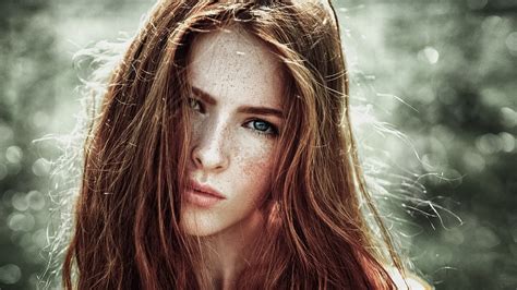 Redhead Women Face Freckles Hd Wallpaper Rare Gallery