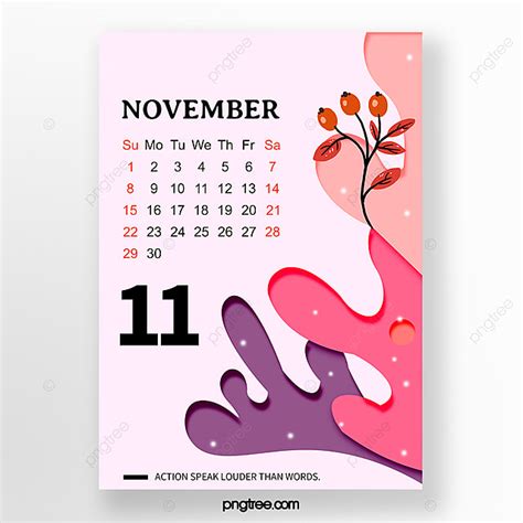 Gambar Kalender Potongan Kertas Abstrak Berwarna Warni Dengan Gaya