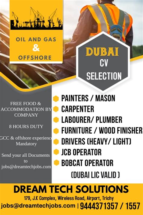 UAE OIL AND GAS JOB VACANCY 2022 DREAM TECH SOLUTIONS