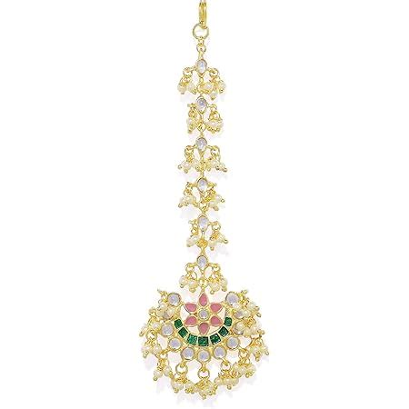 Accessher Gold Plated Traditional Multicolour Meenakari And Kundan