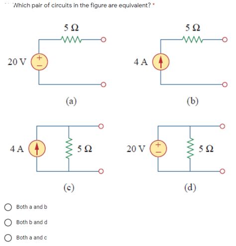 Answered Which Pair Of Circuits In The Figure Bartleby