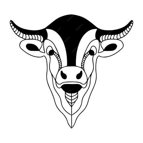 Premium Vector Graphic Illustration Of A Bull Vector Buffalo Head