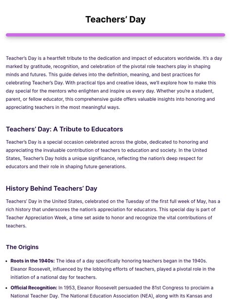 Article on Teacher's Day [Edit & Download]