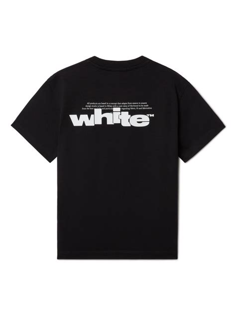 Off-White Kids Type Graphic Cotton T-shirt | Black | FARFETCH