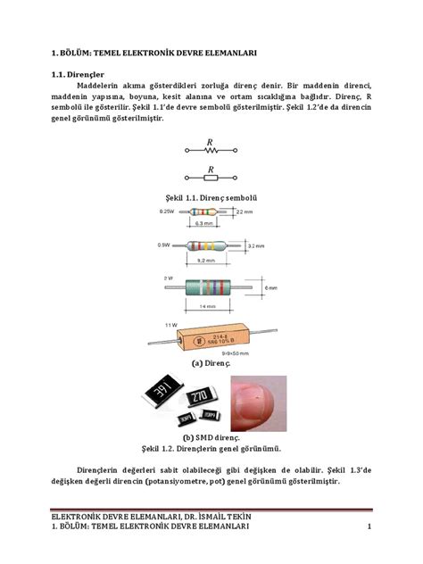 Pdf Bolum Temel Elektronik Devre Elemanlar Pdfslide Net