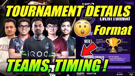 Today S New Tournament Details Teams Timing Format Soul Godl