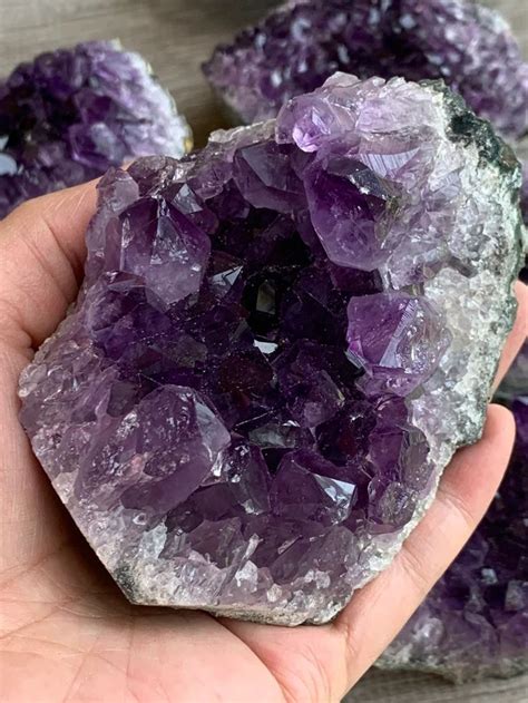 Grade A Deep Purple Amethyst Cluster Amethyst Geode Raw Etsy Amethyst