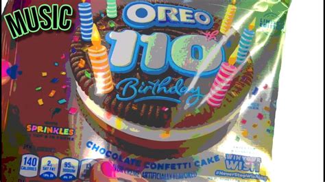 Oreo 110 Birthday Chocolate Confetti Cake Oreo Cookies Unwrapping