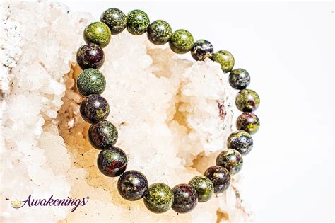 Dragons Blood Jasper Bracelet 8mm Gemstone Elastic Stretchy Balance