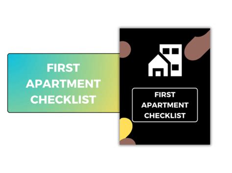 1 First Apartment Checklist Printable Pdf Designs & Graphics