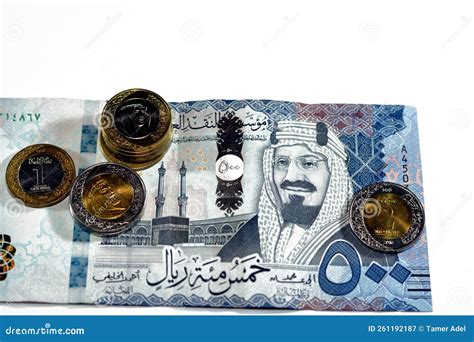 Sar Five Hundred Saudi Arabia Riyals Cash Money Banknote With Pile