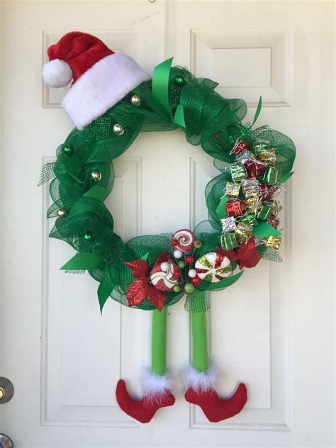 Grinch Christmas Wreath By Wreathsmadebye On Etsy