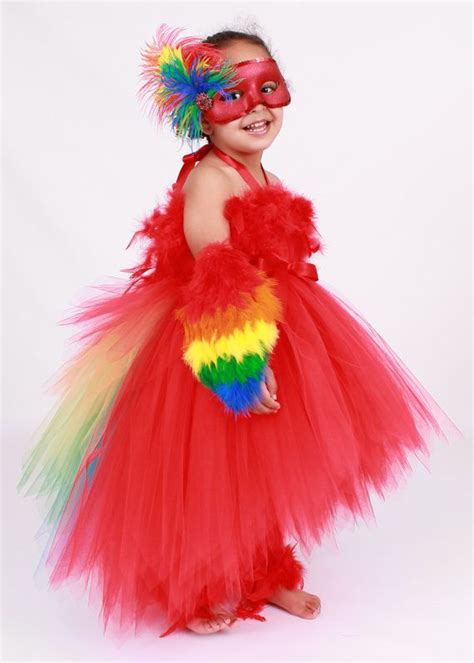 Ready To Ship Tutu Dress Paradise Parrot Red Rainbow Scarlett