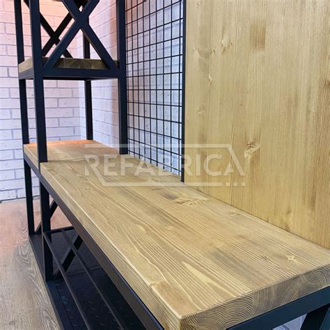 Прихожая в стиле лофт из массива сосны и металла в интернет-магазине ...