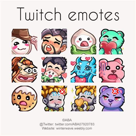 Draw Custom Emotes For Your Twitch Channel By Aba Twitchart Fiverr