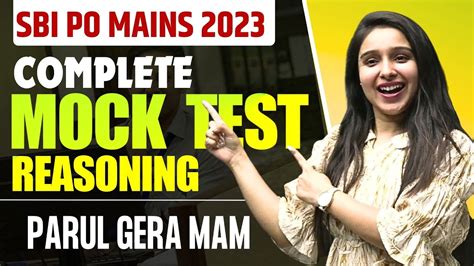 Complete Mock Test Reasoning Sbi Po Mains Parul Gera Puzzle