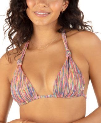 Hurley Juniors Spacedye Scrunch Triangle Bikini Top Macy S