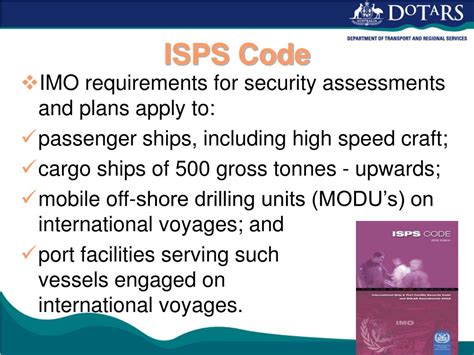 PPT IMO ISPS Code Security Assessments And Plans PowerPoint