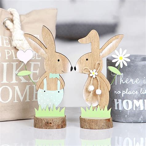 Buy Cute Bunny Easter Decorations Wood Easter Rabbit 4