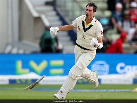 Pat Cummins Drops Helmet Bat In Celebration As Australia Declare