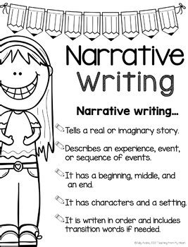 Narrative Writing Anchor Chart