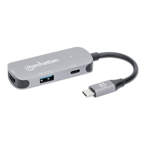 Convertitore Usb C™ A Hdmi 3 In 1 Con Power Delivery Manhattan Iadap Usb32 Hdmipd