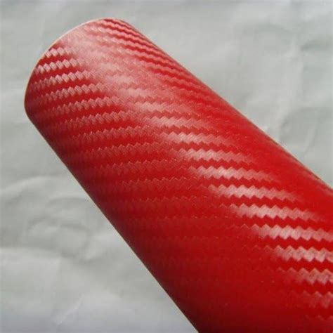 Amazon Diyah D Red Carbon Fiber Film Twill Weave Vinyl Sheet Roll