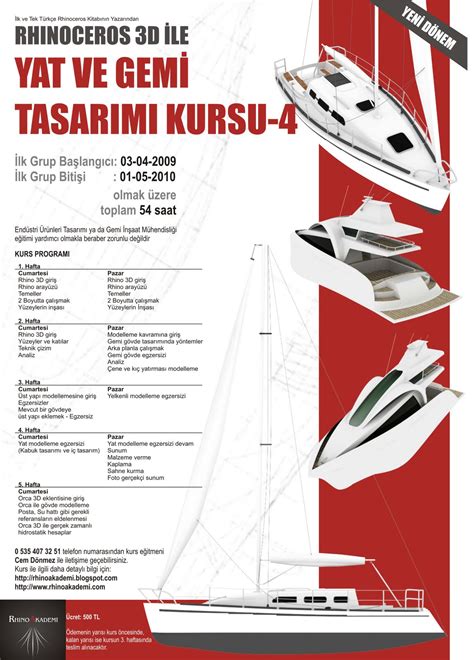 Ilk Turkce Rhinoceros D Egitim Kitabi Rhino D Ile Yat Ve Gemi