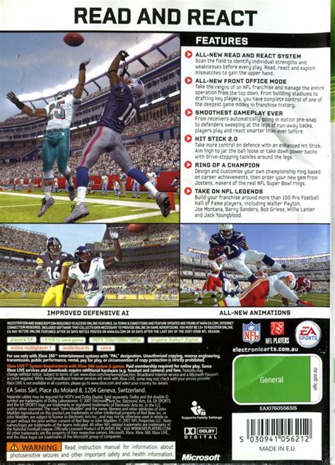 Madden NFL 08 (2007) box cover art - MobyGames