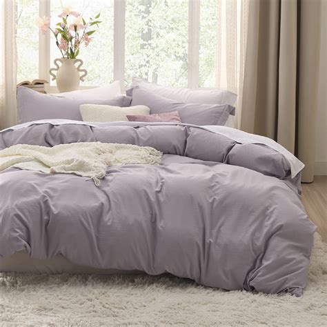 Bedsure Dusty Purple Duvet Cover King Size Soft Prewashed King Duvet