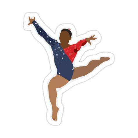 Simone Biles Leap Sticker For Sale By Sarahsticks Simone Biles