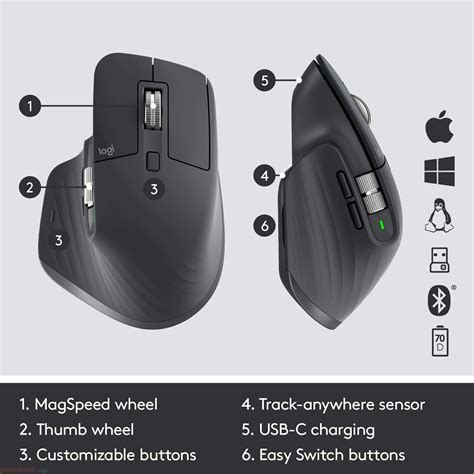 Безжична лазерна мишка Logitech Mx Master 3 Advanced Bluetooth