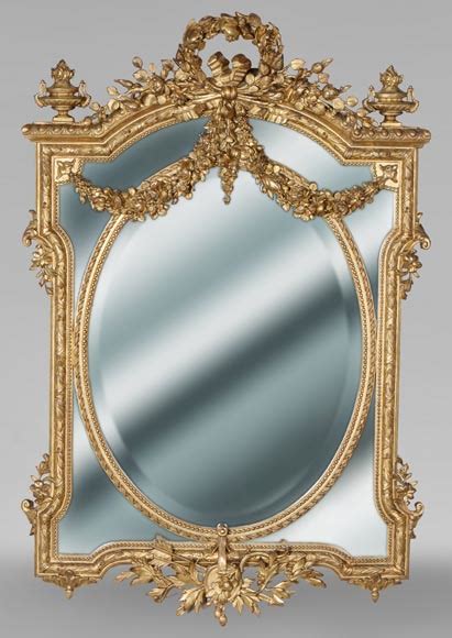 Miroir Dor Aux Guirlandes De Fleurs De Style Louis Xvi Parcloses Et