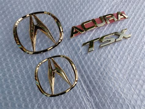 Acura Tsx Oem Gold Emblem Kit Dc5r Parts