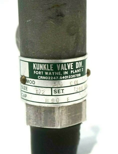 NEW KUNKLE MODEL 140 C01 RELIEF VALVE SB Industrial Supply Inc