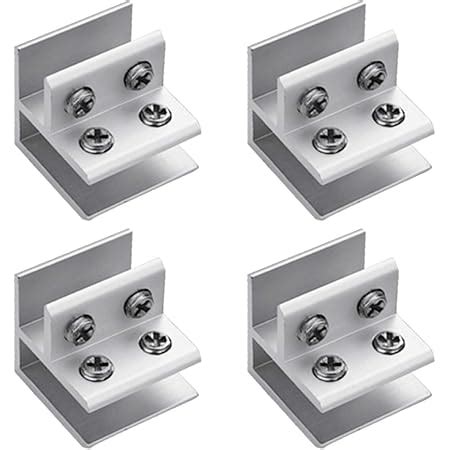 Set Of 4 NUZAMAS Cross Shape Glass Clamps Glass To Glass Holder